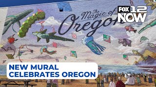 Travel Oregon unveiling newest mural in Lincoln City [upl. by Claudie328]