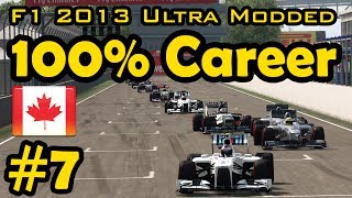 F1 2013 100 Race UltraMod Career  Canadian Grand Prix [upl. by Naillimxam]