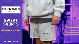 Fear Of God Essentials Sweat Shorts Review  Oatmeal Core Collection [upl. by Hunter]