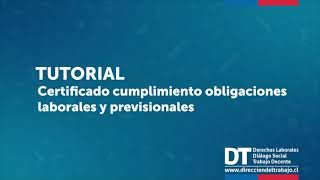 Cómo obtener el certificado de Cumplimiento de Obligaciones Laborales y Previsionales [upl. by Ahsekel]