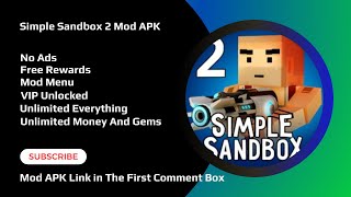 Simple Sandbox 2 Mod APK 1831 VIP Unlocked Unlimited Money And Gems [upl. by Ahsataj]