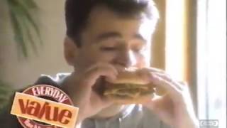 Burger King Bacon Mega Supreme  Television Commercial  1994 [upl. by Nwadrebma740]