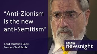 Lord Jonathan Sacks AntiZionism is the new antiSemitism  BBC Newsnight [upl. by Derwin]