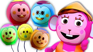 Balloon Finger Family  Nursery Rhymes amp Kids Songs  Nursery Rhymes Street [upl. by Krm]