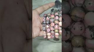 Rhodonite Brecelets Handmade in Vibrant Pinkish Hues bracelet rhodonite crystals gemstone [upl. by Yanal]