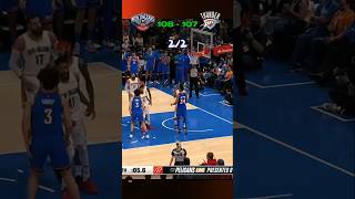 Pelicans vs OKC Thunder WILD Ending 🔥😱 short nba lebronjames stephencurry [upl. by Amling]