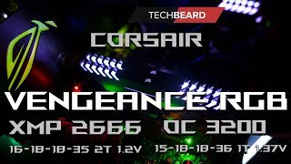 CORSAIR VENGEANCE RGB Обзор\Разгон\Тест DDR4 C16CMR32GX4M4A2666C16 чипыH5AN8G8NMFRTFC [upl. by Wilkins]