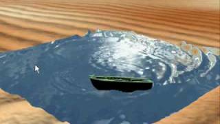 3D water surface simulation with a boat Panda 3D [upl. by Kaia]