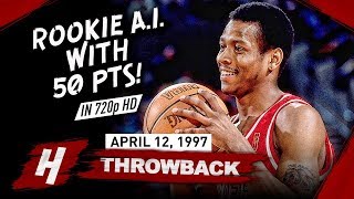 Rookie Allen Iverson SICK Full Highlights vs Cavaliers 19970412  50 Points HD [upl. by Nitaj]