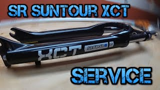 SR Suntour XCT Bicycle Fork Service [upl. by Benji]