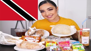 TRINIDADIAN FOOD MUKBANG CURRY CHICKEN ROTI PHOLOURIE DOUBLES PEANUT PUNCH MAUBY  KissedByKen [upl. by Bertold]