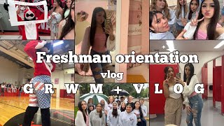 Freshman orientation vlogGRWM 2024 back to school vlog 6 [upl. by Johppah736]