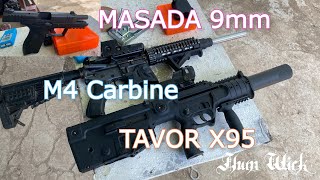 MASADA 9mm M4 Carbine TAVOR X95  Practice Shooting [upl. by Menides]