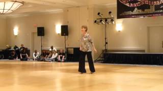 Lets Percolate Line Dance by Sue Ann Ehmann Demo  Big Bang 2016 [upl. by Idyak]