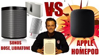 Apple Homepod Test vs Sonos Bose Libratone │ Unboxing │ deutsch [upl. by Eula334]