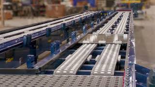 Fixtured Pallet Accumulating Plastic Belt Conveyor [upl. by Bartholemy573]