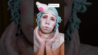 PAYASITA TRISTE DE PORCELANA 🎀 arty artsy clown porcelain halloween makeup art [upl. by Claudianus312]