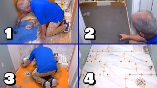 4 Steps to Perfect Bathroom Floor Tile [upl. by Papagena]