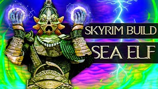 Skyrim Builds  Sea Elf Maormer Build  The Serpent Rider [upl. by Seraphim636]