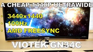 Viotek GN34C Review An Affordable 1440P Ultrawide Monitor [upl. by Ennadroj]