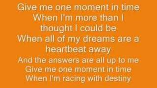 Whitney Houston one moment in time lyrics [upl. by Eisnyl]