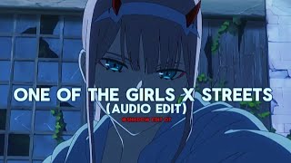 One of the girls X Streets X White Mustang Audio Edit [upl. by Aisereht]