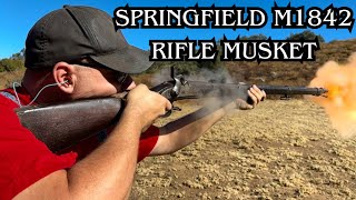 Original 1842 Springfield Rifle Musket First Shots [upl. by Darcie]