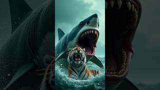 Shark vs Tiger amp Animals shorts viralshorts youtubeshorts [upl. by Narcis]