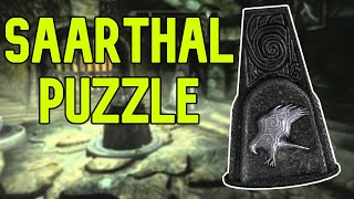 Saarthal First And Second Puzzle Solutions Skyrim [upl. by Lerrehs]