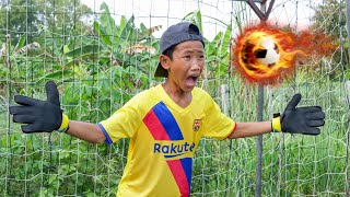 NERF FOOTBALL REAL VS BARCA SHOT BATTLE [upl. by Godric]