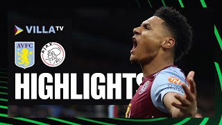 HIGHLIGHTS  Aston Villa 40 Ajax [upl. by Lydie694]