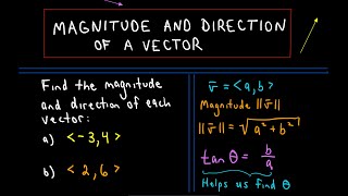 ❖ Magnitude and Direction of a Vector Example 1 ❖ [upl. by Huei350]