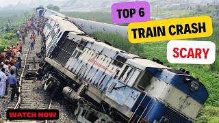 TOP 6 TRAIN CRASH VIDEO  Train accident you have not seen [upl. by Rett]