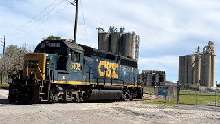 CSX L71210 Runs Lite Power to Work Heidelberg Materials Cement [upl. by Amapuna]