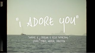 HUGEL x J Balvin x Ellie Goulding feat Topic Arash Daecolm  I Adore You Lyric Video [upl. by Hesketh491]