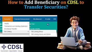 How to Add Beneficiary on CDSL to Transfer Securities  BO Linking Setup CDSL Hindi [upl. by Pussej]