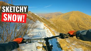 Almost escaped winter Mountain bike Ticino [upl. by Hedy]