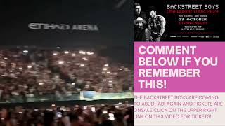 BACKSTREET BOYS ONSALE ETIHAD ARENA ABUDHABI PRESALE HAPPENING NOW [upl. by Okubo]