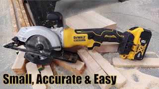 DEWALT ATOMIC 20Volt MAX Cordless 412quot Circular Saw Review DCS571 Power with New FlexVolt Battery [upl. by Ohara]