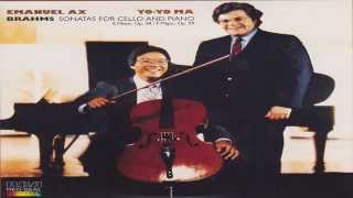 Brahms Sonatas for Cello and Piano  Yoyo ma Emanuel Ax [upl. by Monson]