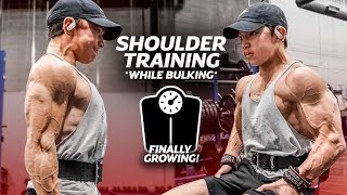 BIG SHOULDER WORKOUT WHILE BULKING  Tristyn Lee [upl. by Rorie319]