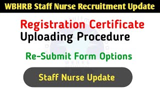 Registration Certificate Uploading Procedure  How to Upload WBNC Registration Certificate 2022 [upl. by Odlonyer]