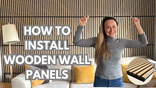 How to install ACOUSTIC SLAT WALL PANELLING [upl. by Ressler]