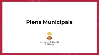 Ple municipal  25 de setembre de 2024  Ajuntament de Cornellà de Llobregat [upl. by Shaum]