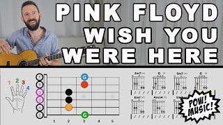 Wish You Were Here by Pink Floyd  Intro Solo Verses  Complete Guitar Lesson How to Play [upl. by Elena]