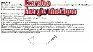 Exercice 3 sur Énergie Cinétique 1ereS [upl. by Doowle]