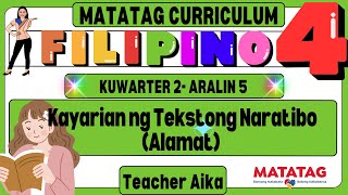 MATATAG Filipino 4 Grade 4 Kuwarter 2 Aralin 5 Kayarian ng Tekstong Naratibo Alamat [upl. by Faustina]