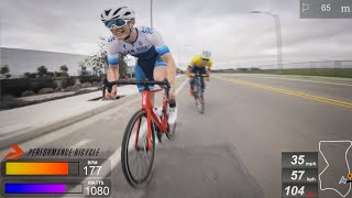 Bike Throw Sprint Finish  Alviso Criterium [upl. by Hilliary]