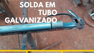 Como soldar um tubo galvanizado [upl. by Indyc]