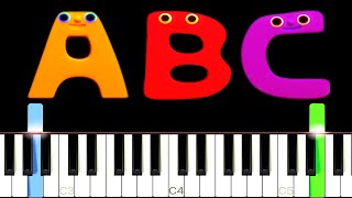 ABC Song Easy Piano Tutorial  SHEET MUSIC  MIDI 🔥 [upl. by Barabas439]